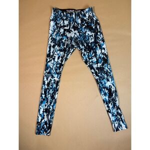 Nike Just Do It Leggings Activewear Yoga Running Tights Blue Print Small‎